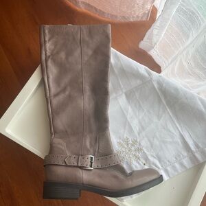 Enzo Angiolini Taupe Leather Boots